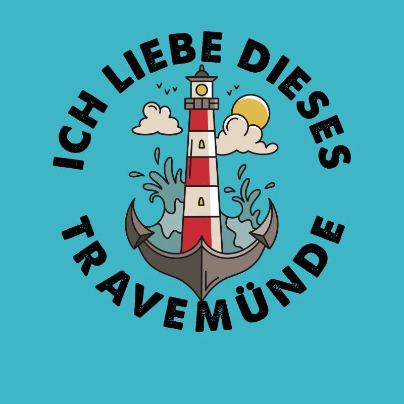 Travemünde Ostsee - Moin Leuchtturm Anker