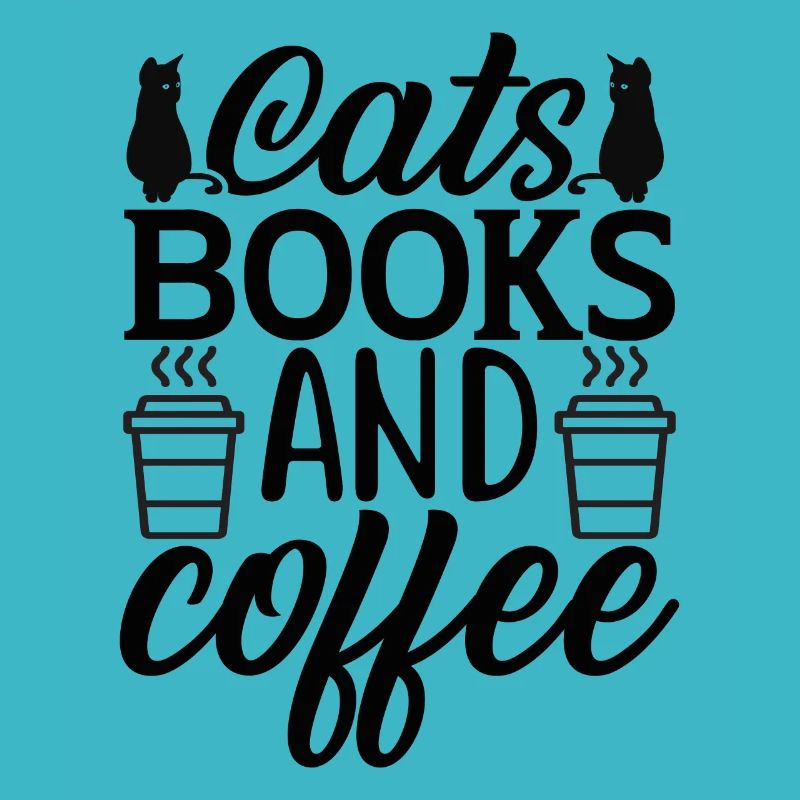 cat books coffee