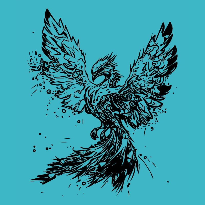 Phoenix magic symbol of immortality and strength