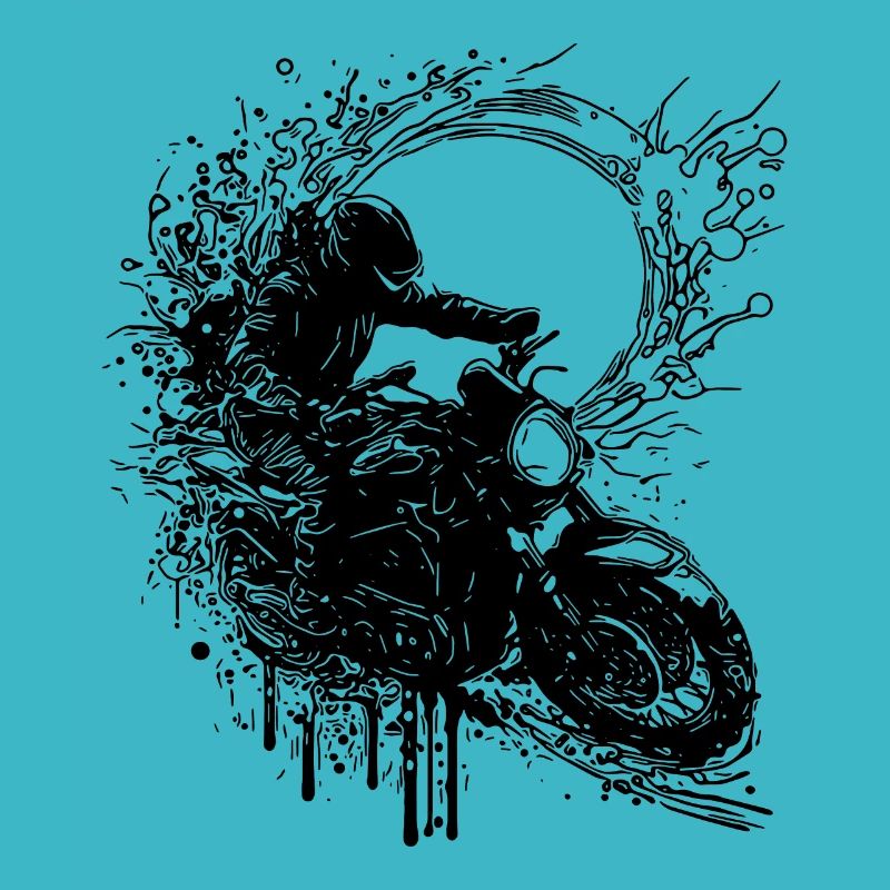Motorrad Rennsport Splash Sprung Style