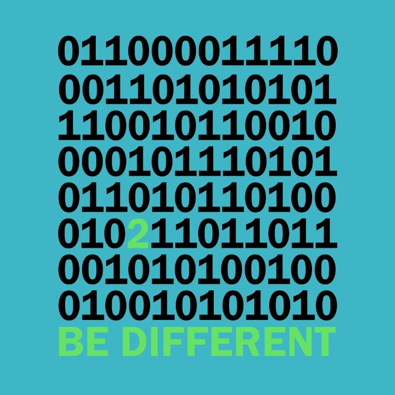 Cadeau Be Different Binary Code Nerd