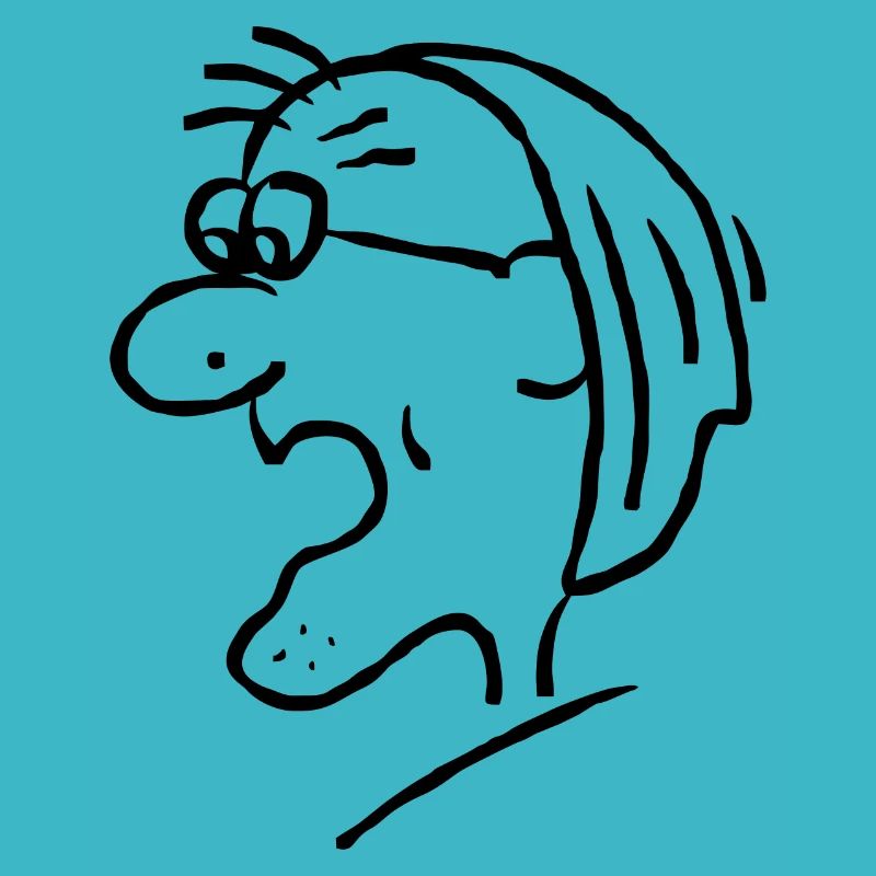 Comic Comicfigur Mann mit Mütze