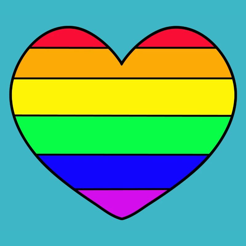Regenbogen Herz