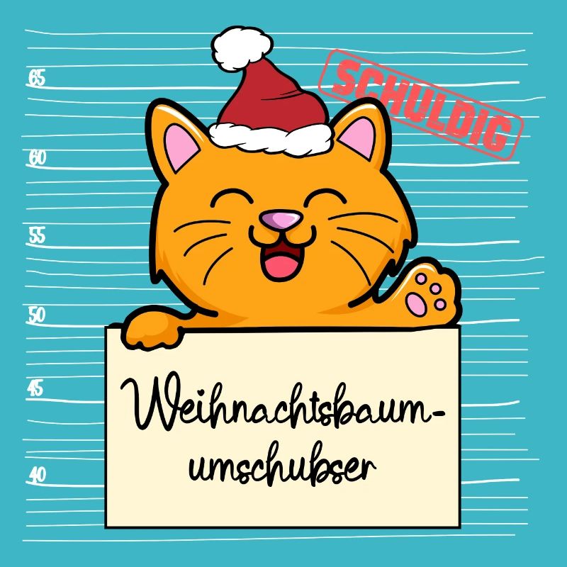 Weihnachtsbaum Umschubser Katze
