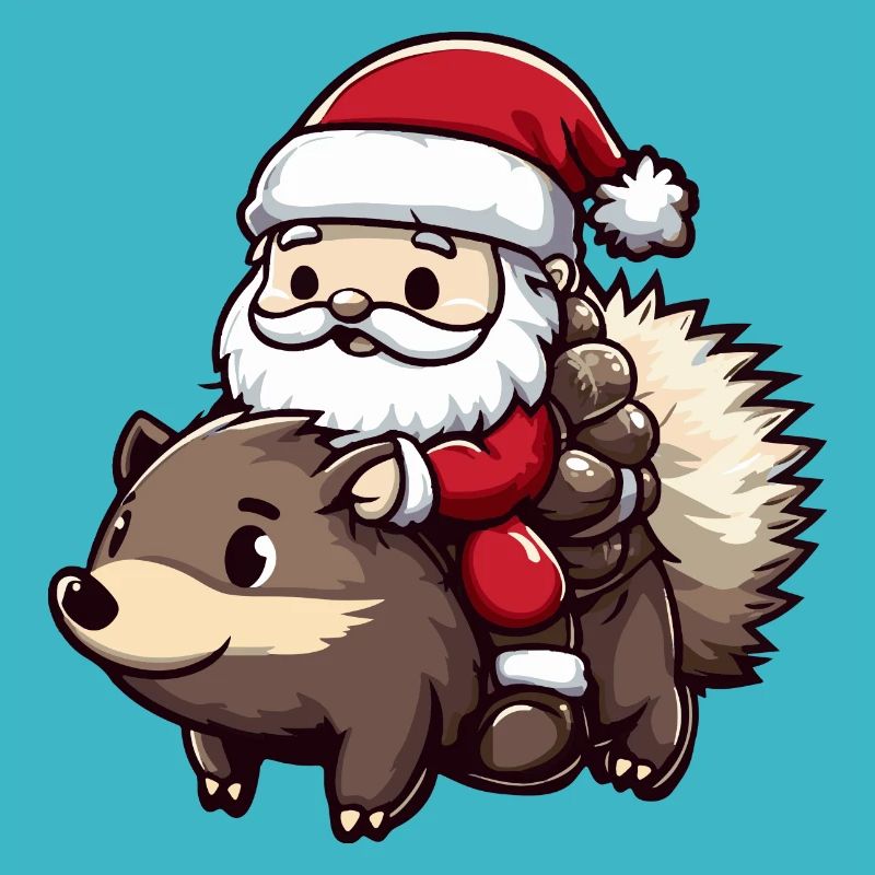 Igel Weihnachtsmann