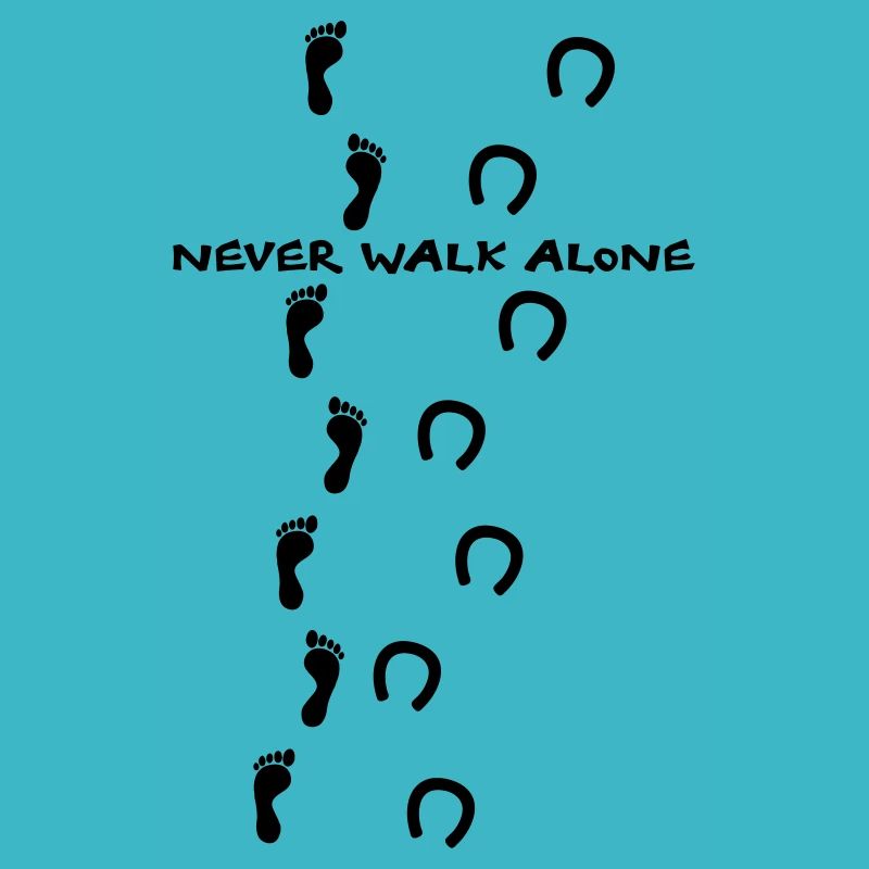 never walk alone pferd horse hufeisen reiten