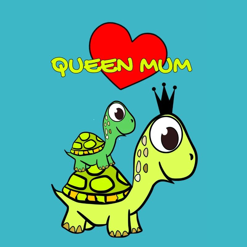 Mama Mutter Kind Mami Schildkröte Queen mum turtle