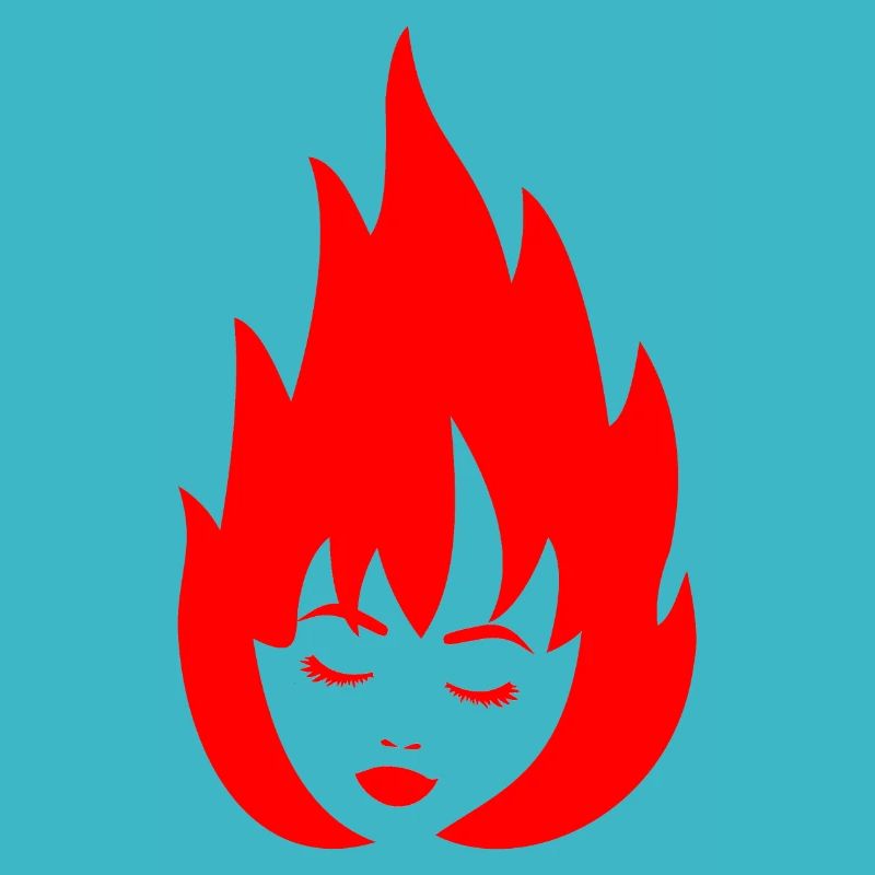 fille en feu