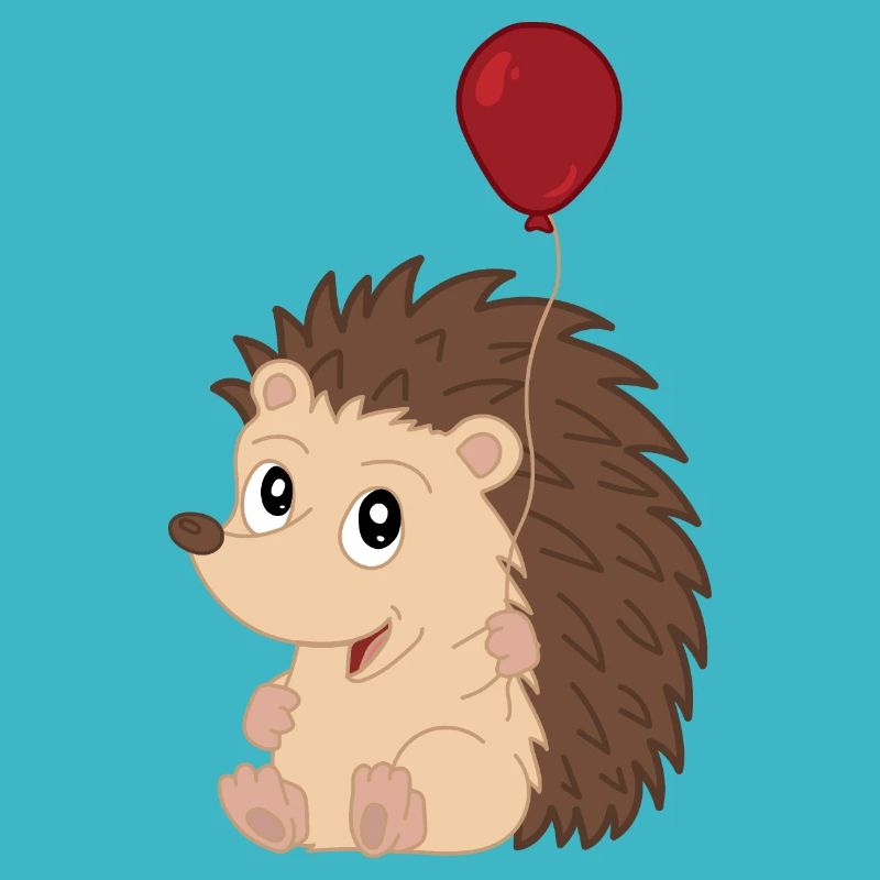 Mignon bébé hérisson avec ballon