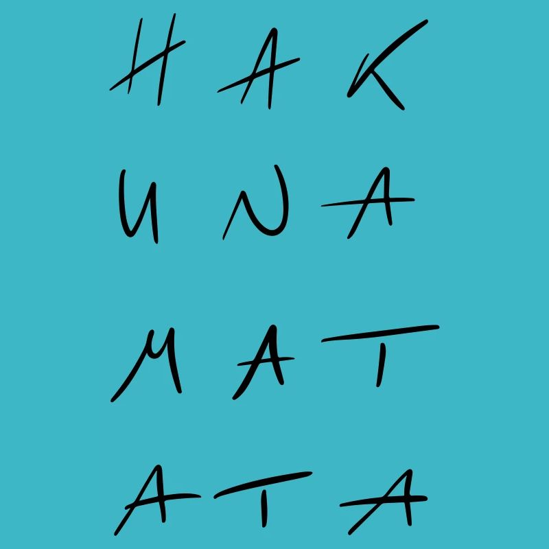 Hakuna - No Worries Line Art - Minimalist