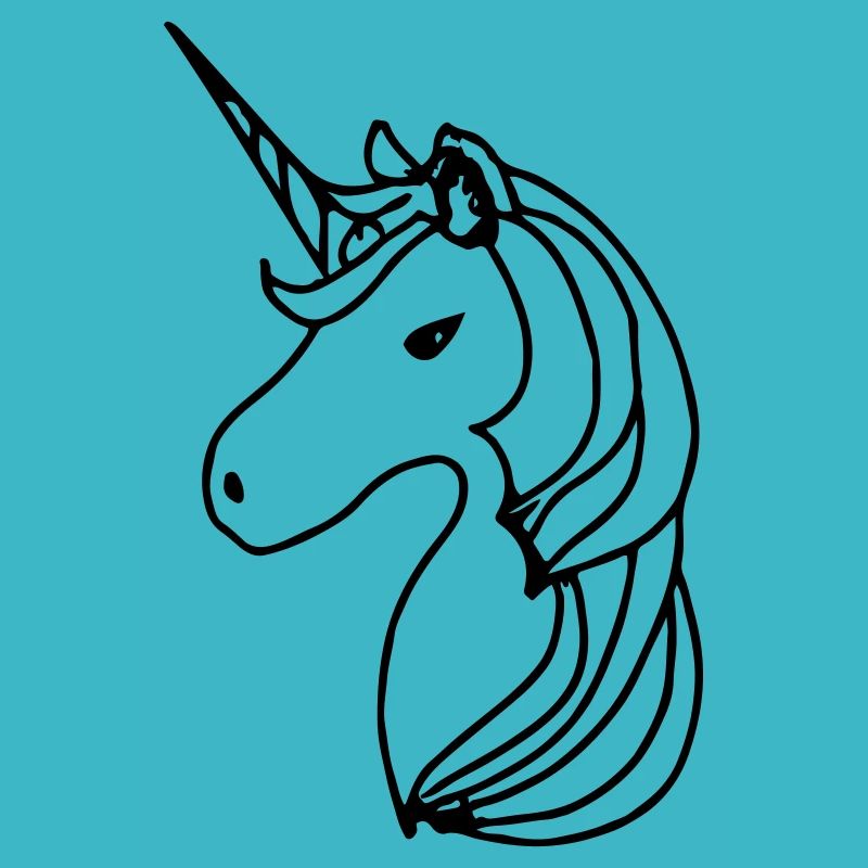 Einhorn Illustration Line Art Geschenkidee
