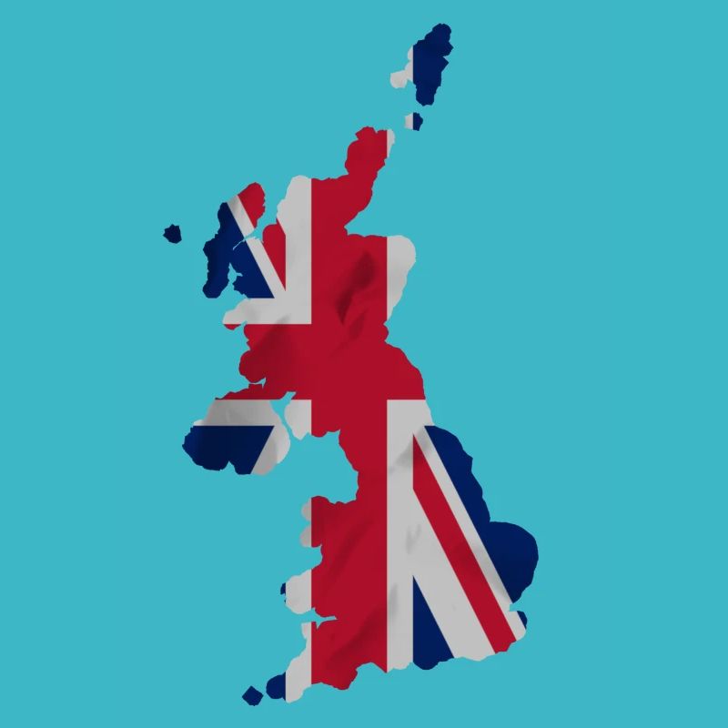 Drapeau du Royaume-Uni en forme de pays
