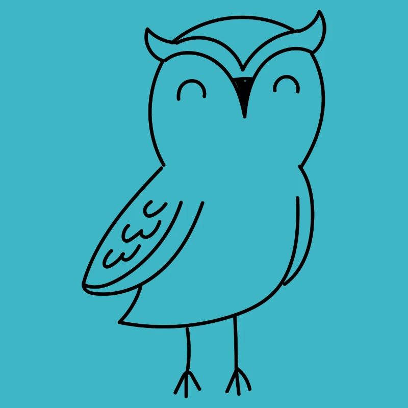 Süßes Waldtier, Eule, Silhouette, Wildvogel