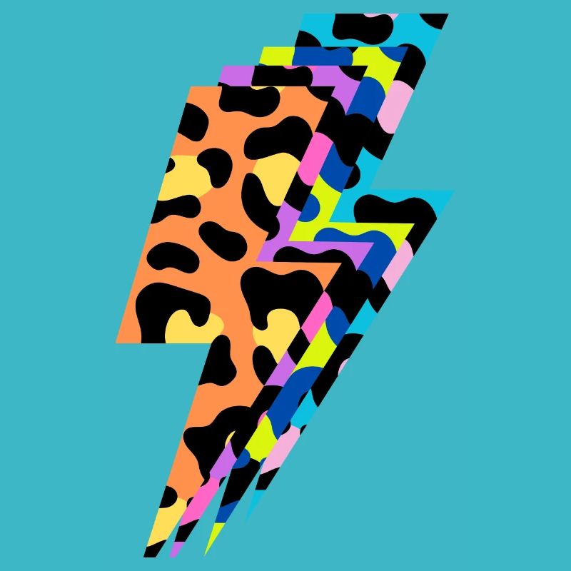 Multicolored leopard lightning