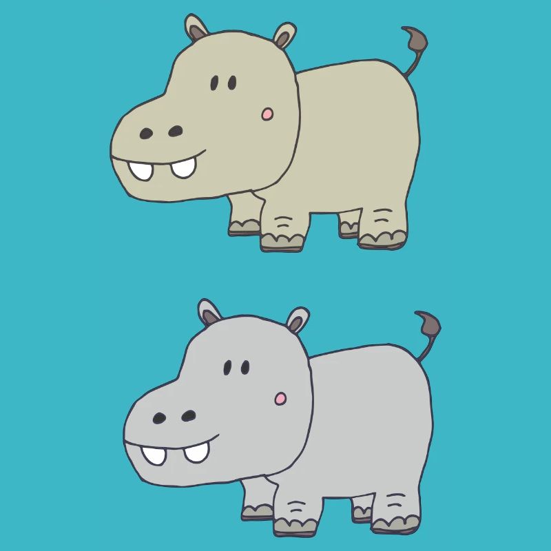 Hippopotames double