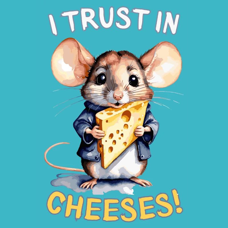Faites confiance au fromage - Souris mignonne avec du fromage