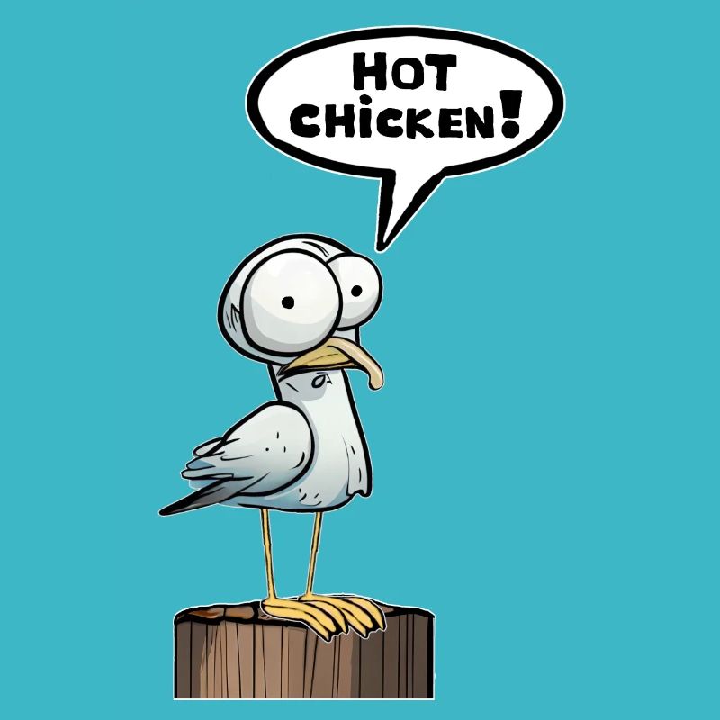 Möwe Sprechblase Hot Chicken