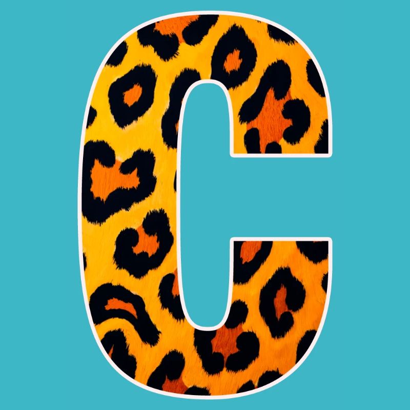 Leopard_Buchstabenmuster_ _C