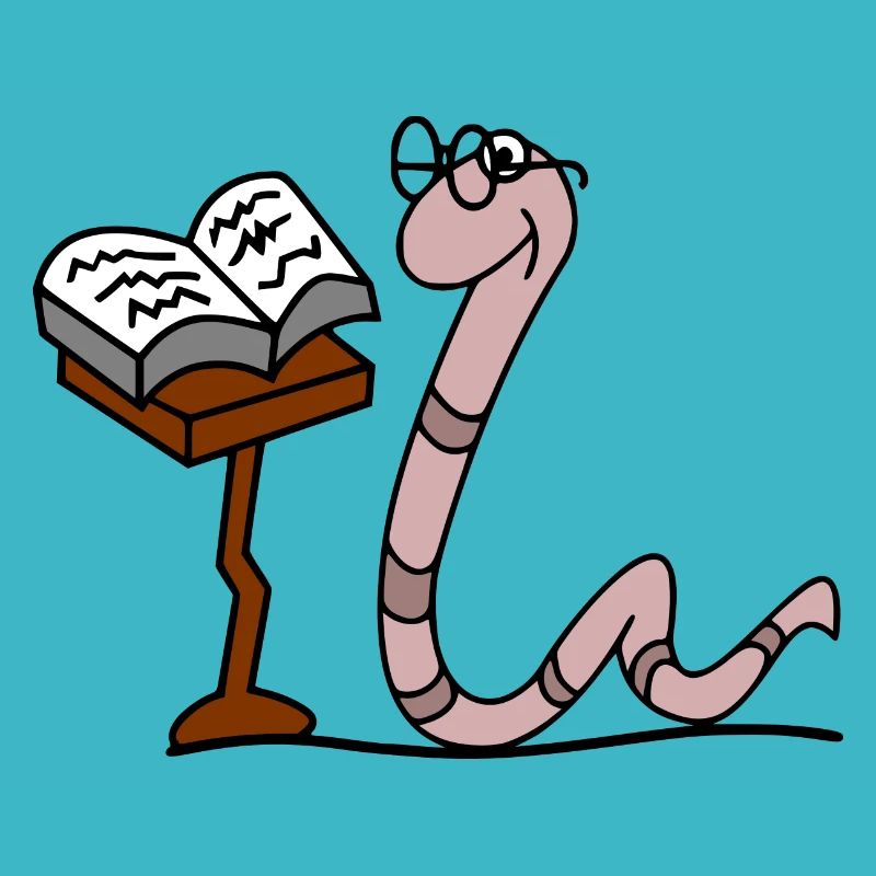 Wurm mit Brille