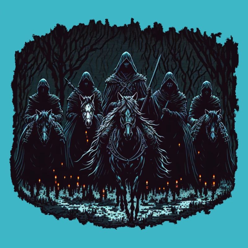 Dunkle Reiter Pixel Style