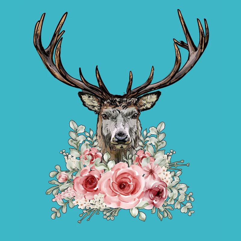 Cerfs et Roses Dirndl Dames de remplacement