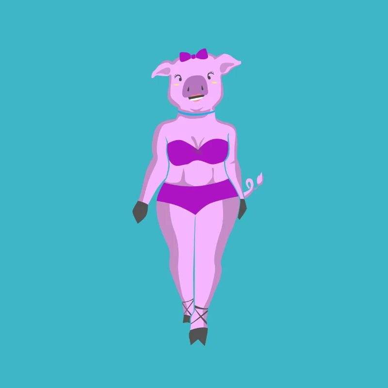 Pig Lady Catwalk Gift Idea