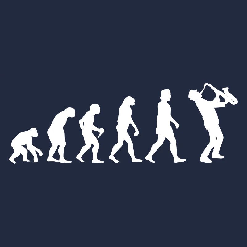Evolution Saxophon Musiker Saxofon Geschenkidee