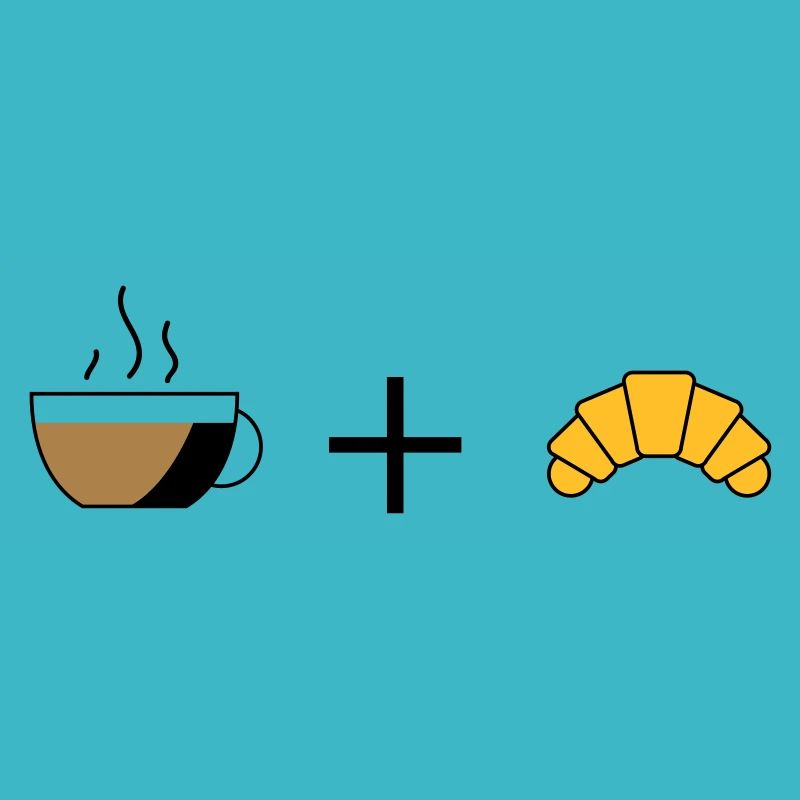 Kaffee und Croissant