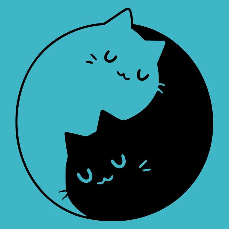 Chats Yin Yang symbole chat