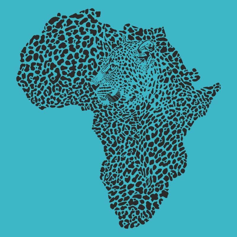 Africa map leopard