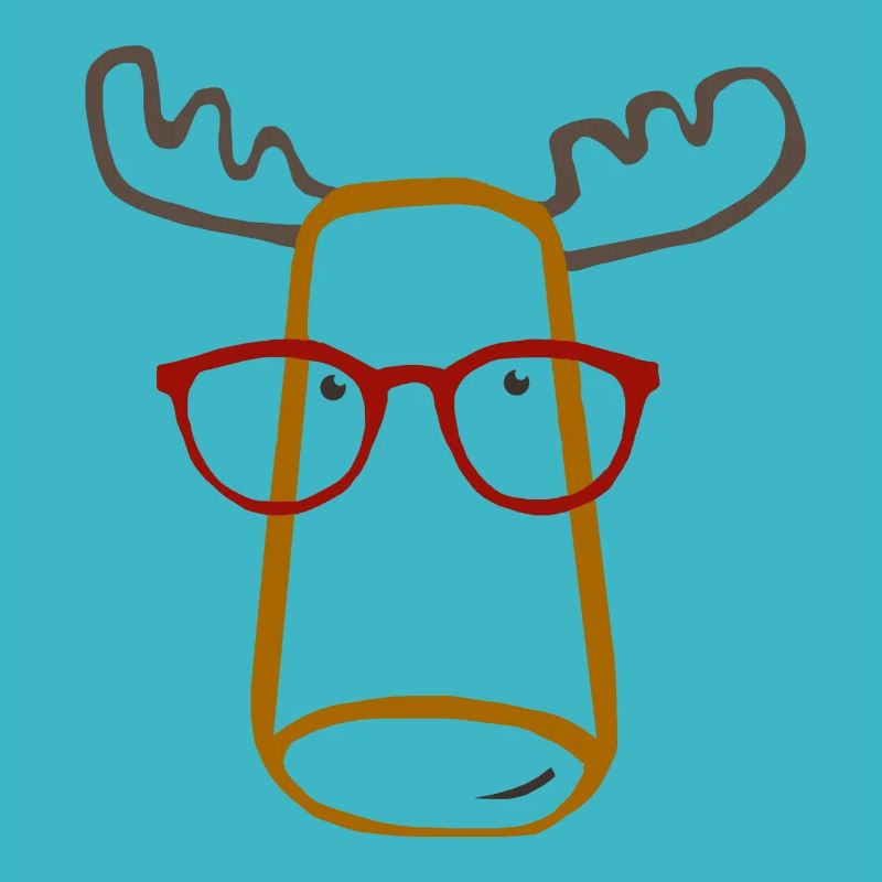Elch mit Brille