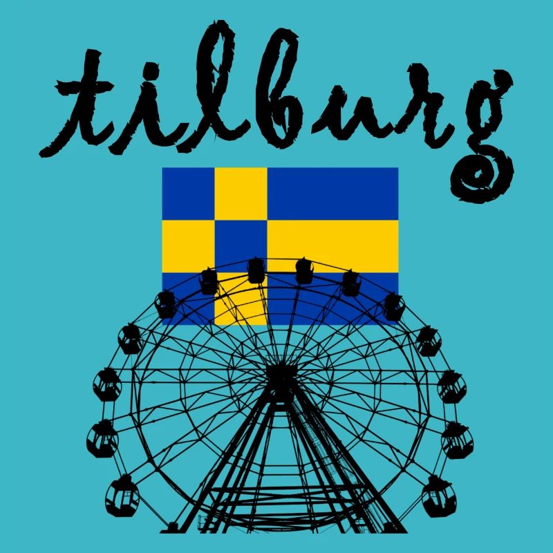 foire de Tilburg, grande roue avec le drapeau
