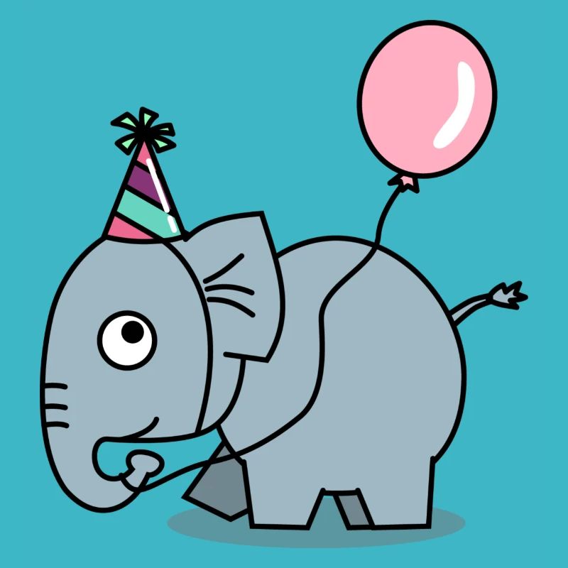 Elephant Birthday Party Hat