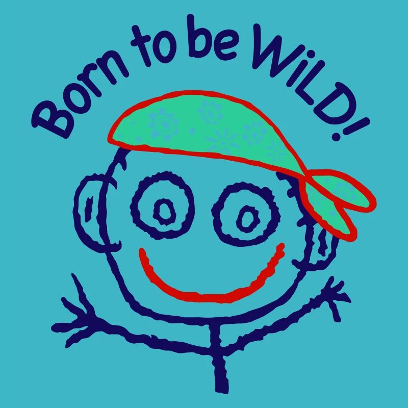Pirate born wild headscarf Comic Graffiti Sea Ocean