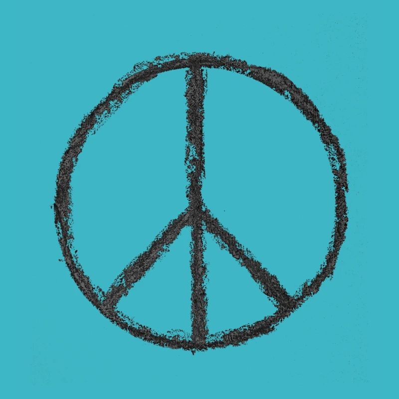 peace print black