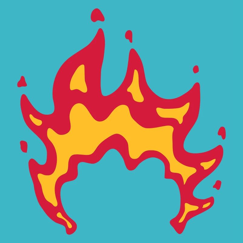 Flammen Haare Perücke Design