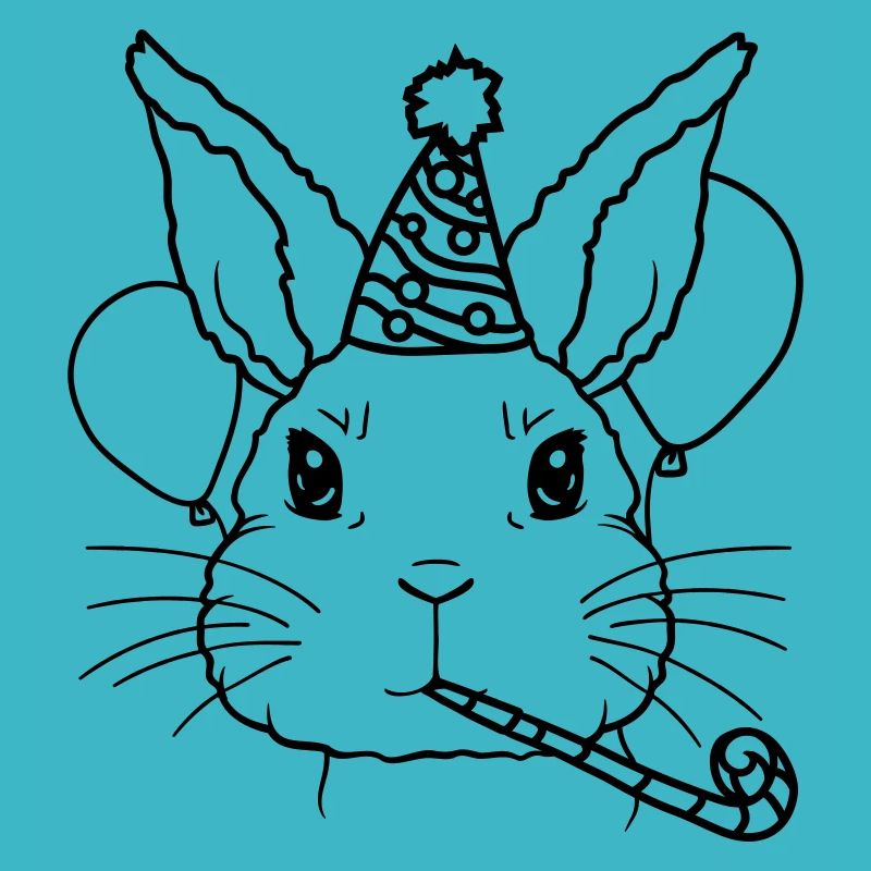 Rabbit Tröte Party Hat Birthday Child
