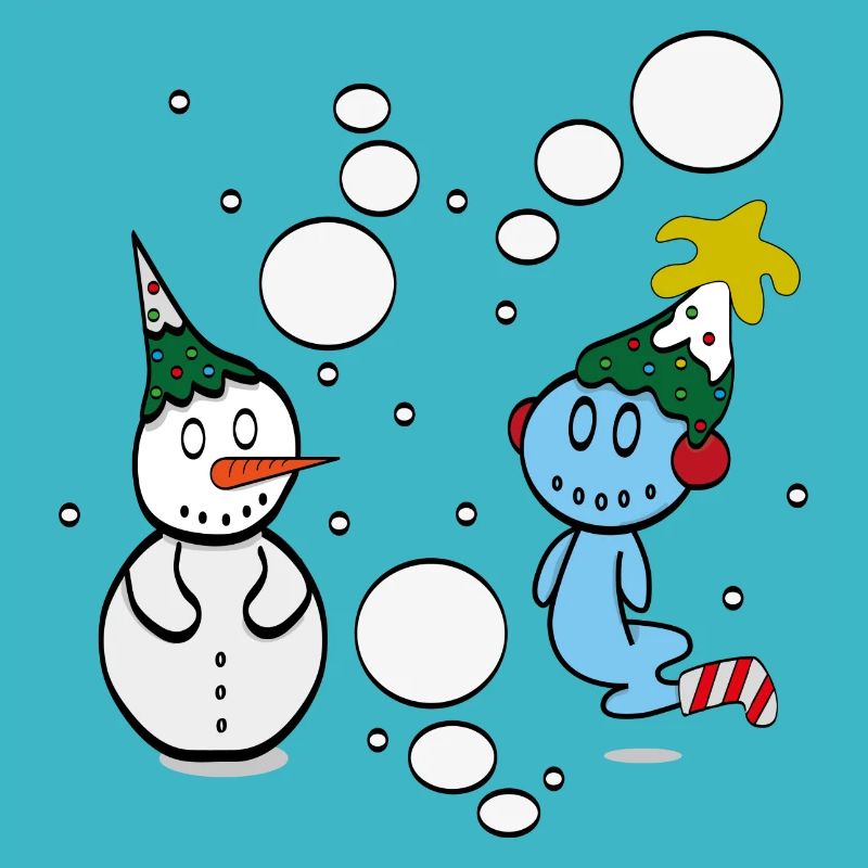 Schneemann und Geist