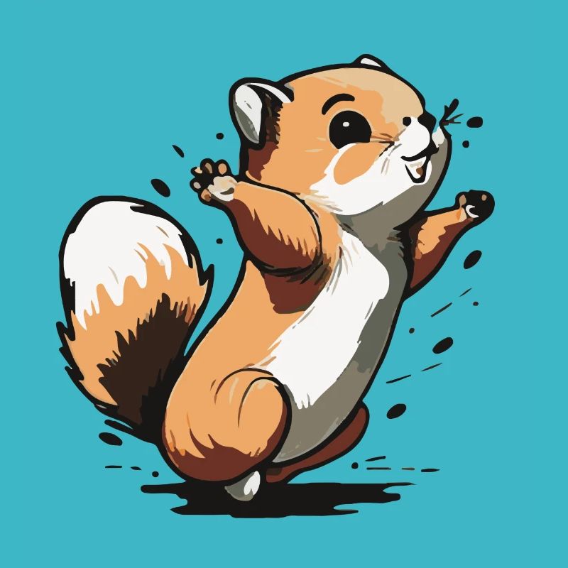 Eichhoernchen Squrirrel Comic Cute Kawaii 11