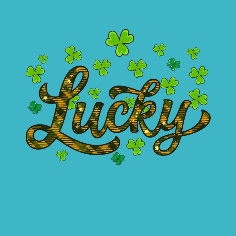 Lucky St Patricks Day, Leopard leaf clover
