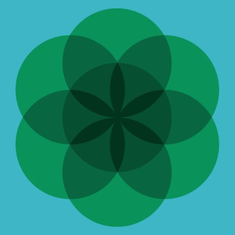 grüne Lebensblume