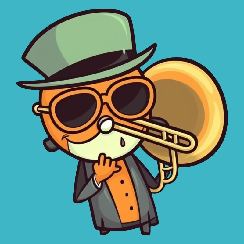 Trombone in comic style