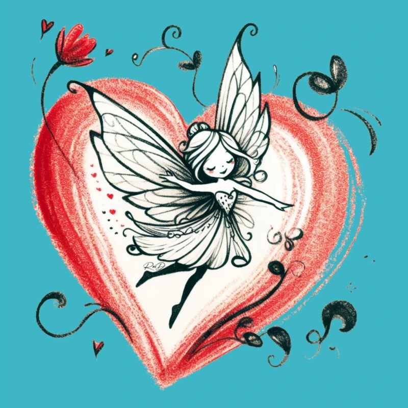 Fairy Drawing Heart