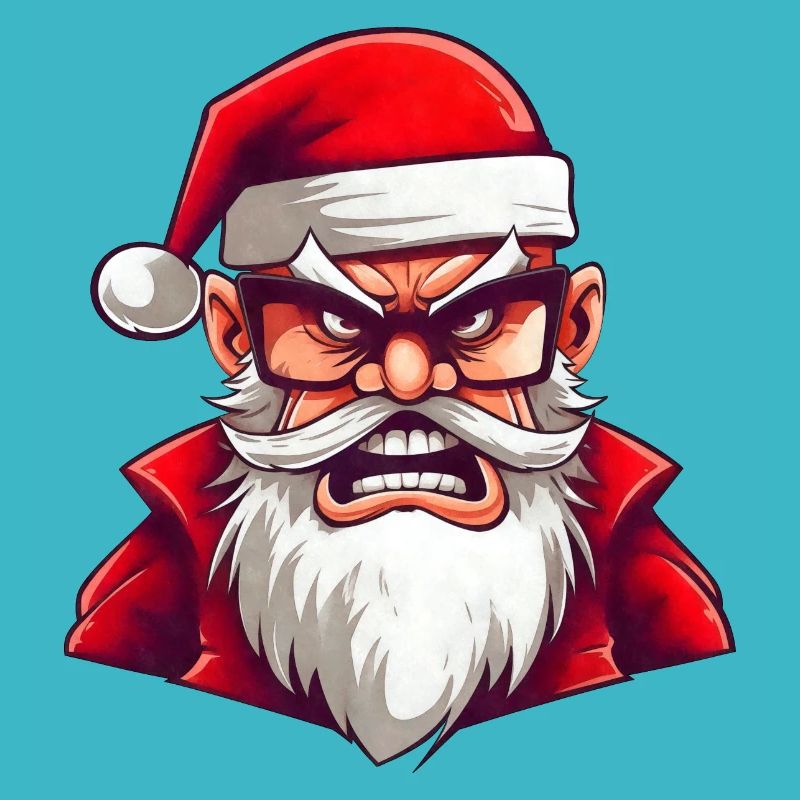 Lustiger wütender Weihnachtsmann
