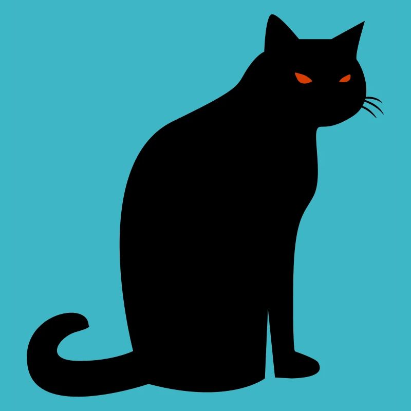 Chat noir effrayant Halloween