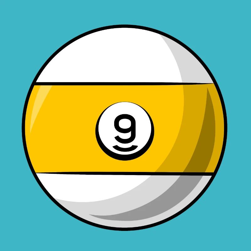Boule de billard 9 jaune Billard neuf
