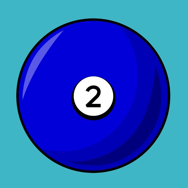 Boule de billard 2 Billard bleu deux