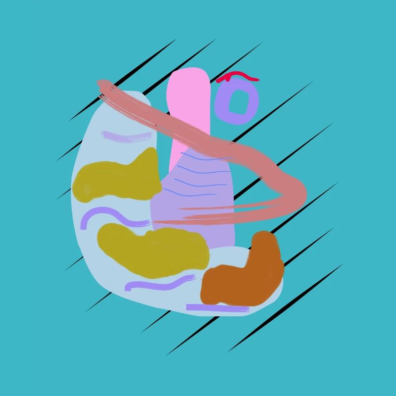 Brush vector design abstrait avec nez