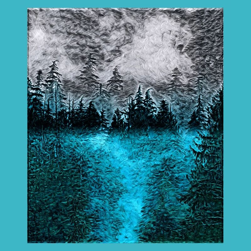 Forêt tranquille la nuit
