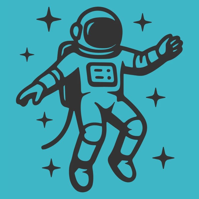 Astronaut floating freely in space